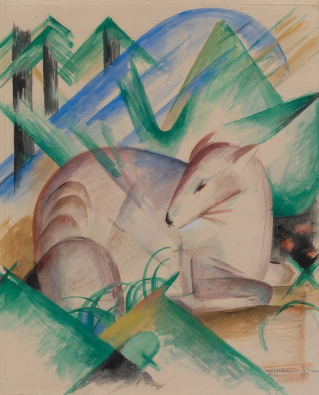 Kronhjorte. 1913 af Franz Marc