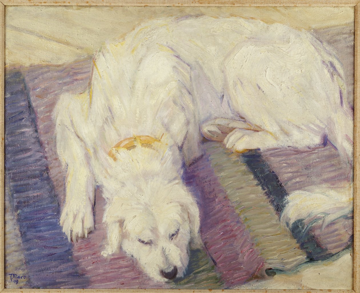 Sovende hund, 1909 af Franz Marc