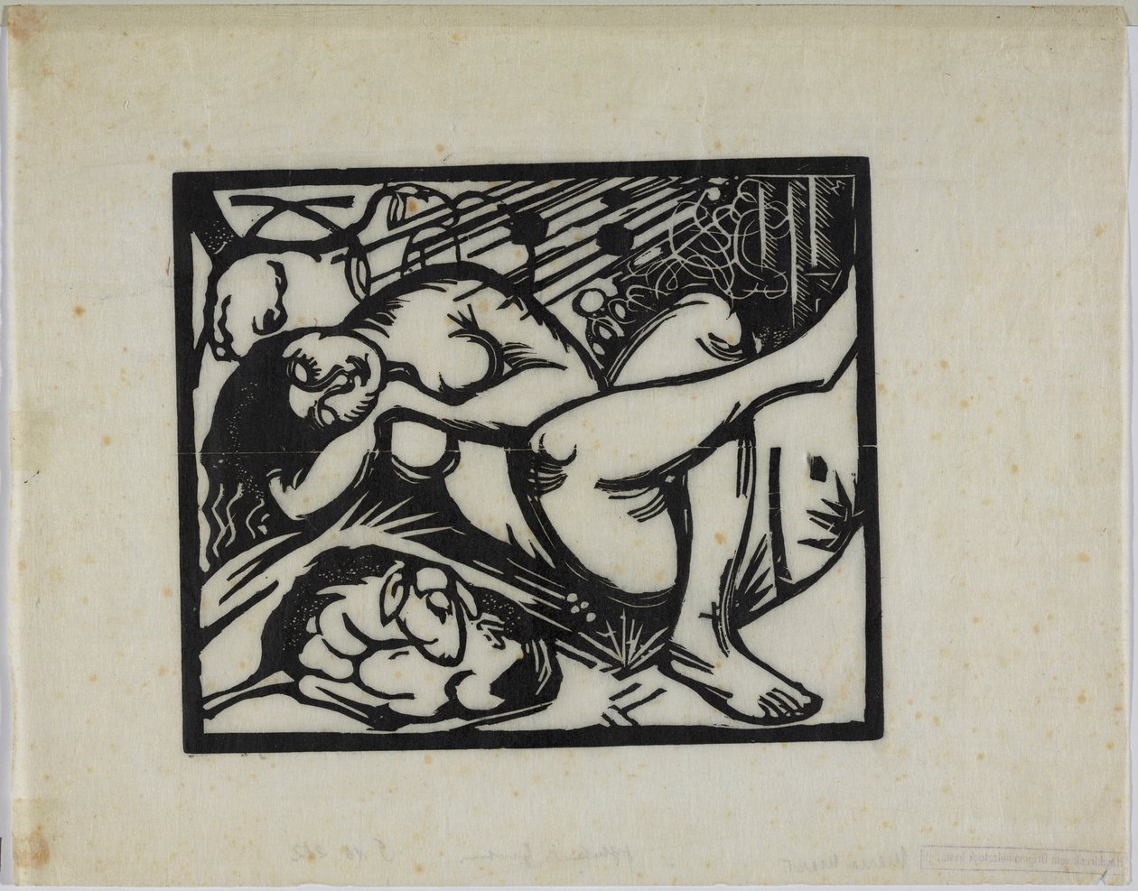 Sovende hyrdinde af Franz Marc