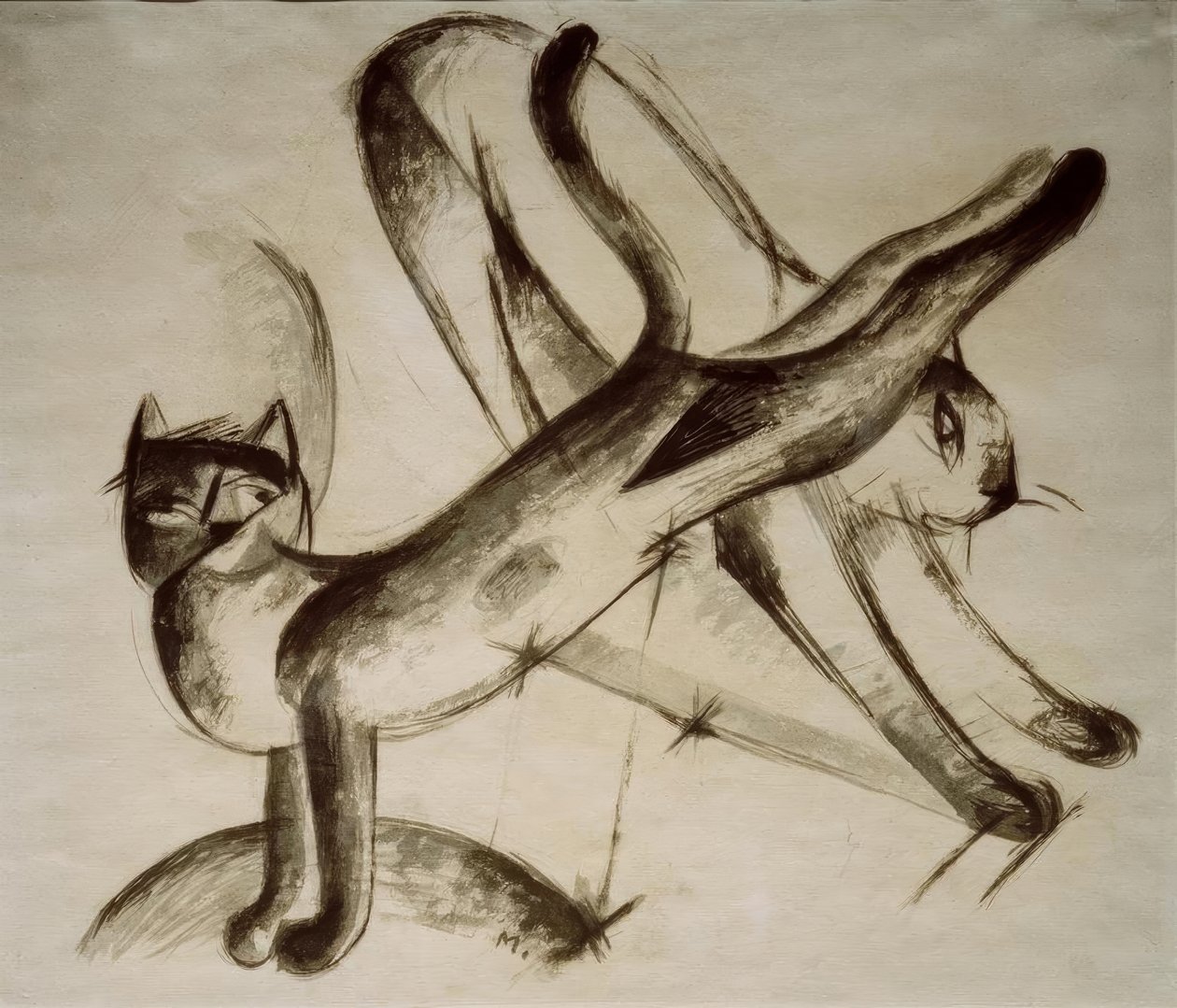 Leger katte af Franz Marc