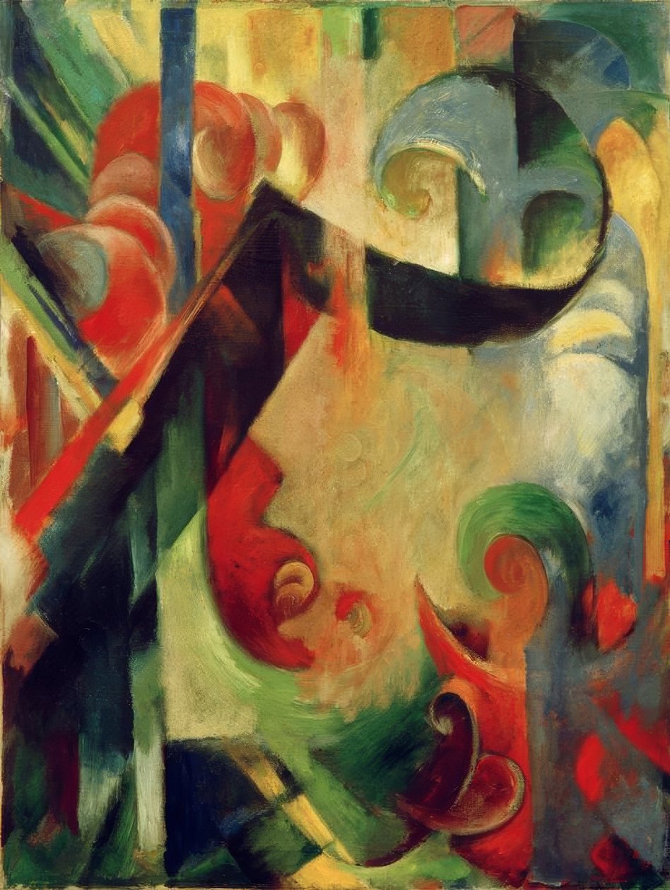 Ødelagte former af Franz Marc