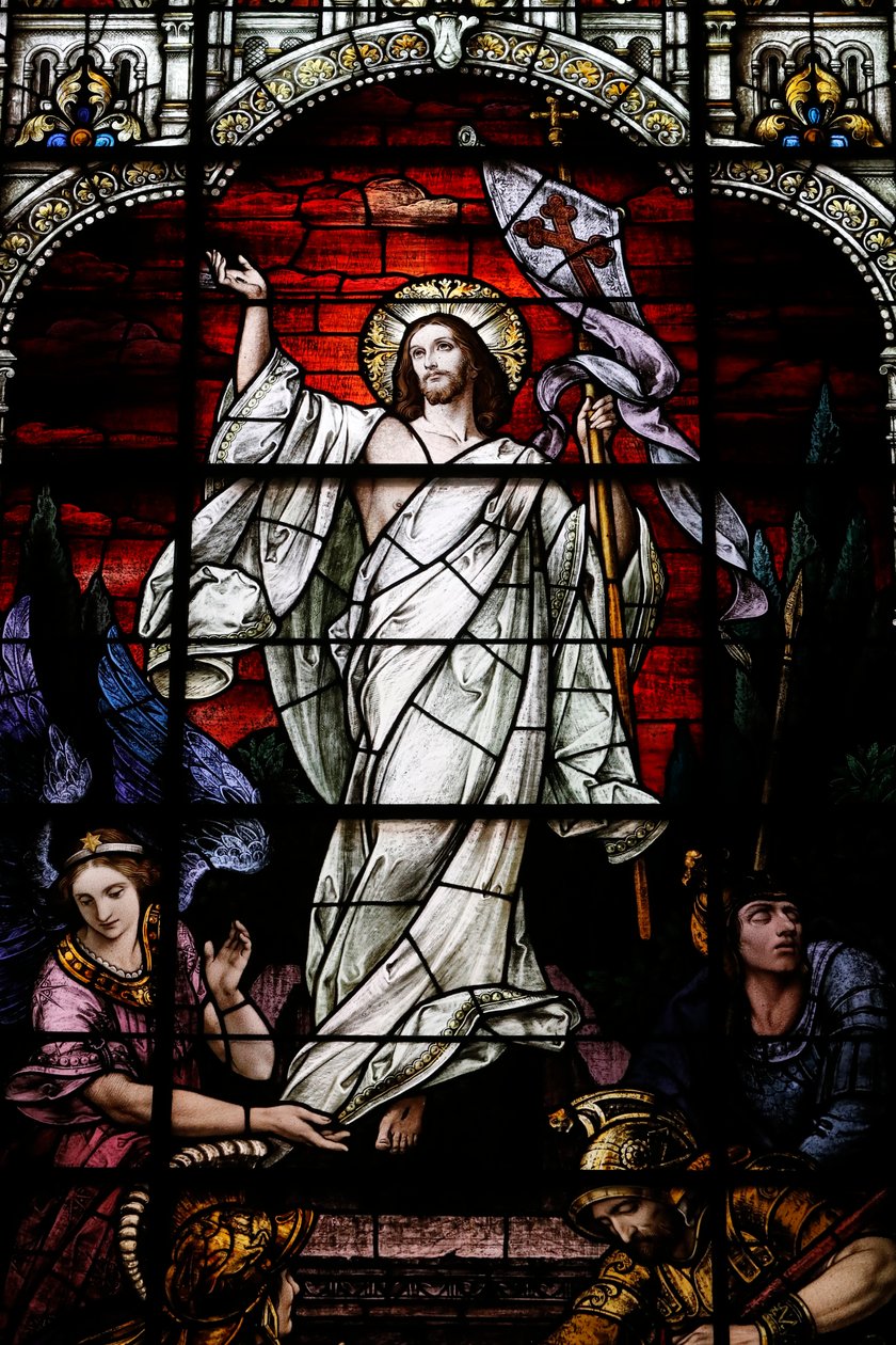 Jesu Kristi opstandelse, ca. 1920 (glasmaleri) af Franz Mayer