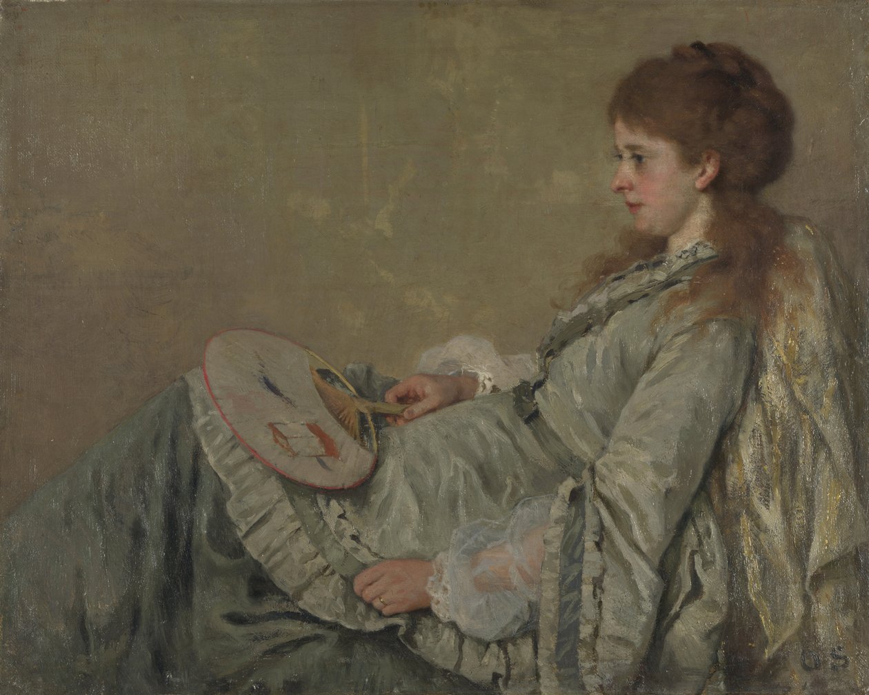 Portræt af kunstnerens hustru, 1872-1873 af Franz Otto Scholderer