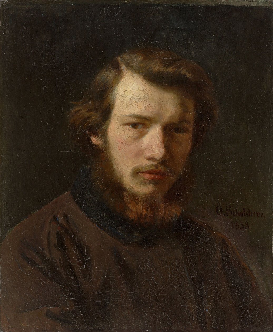 Selvportræt i en alder af 24, 1858. af Franz Otto Scholderer