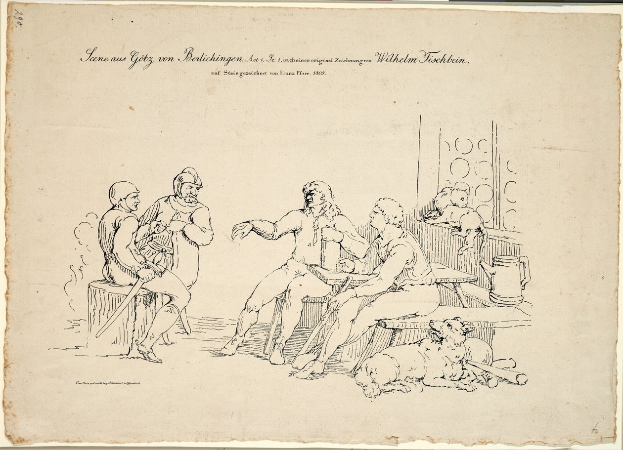 Akt 1, Scene 1 fra Götz van Berlichingen af Franz Pforr