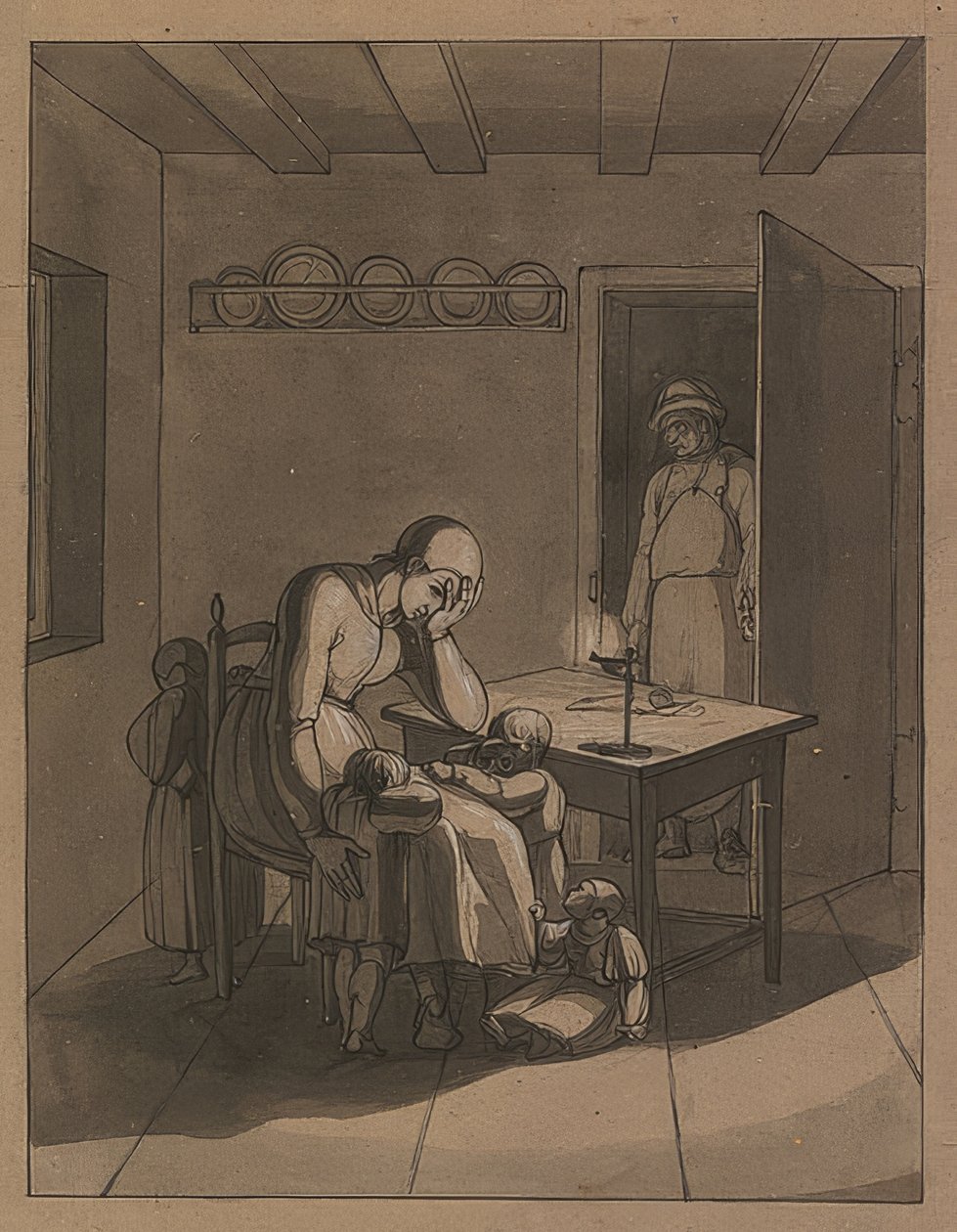Lienhard og Gertrud. Omkring 1808 af Franz Pforr