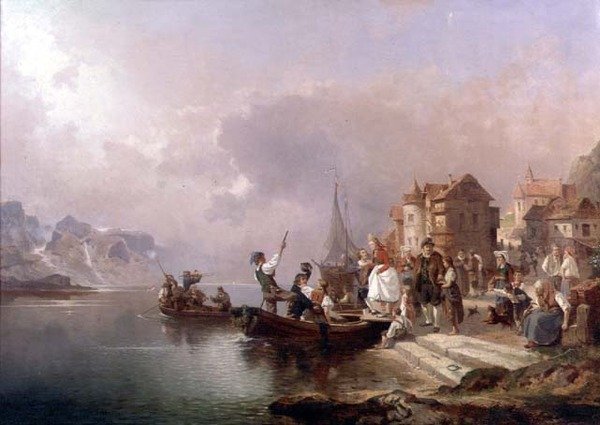 Norsk Bryllupsfest af Franz Richard Unterberger