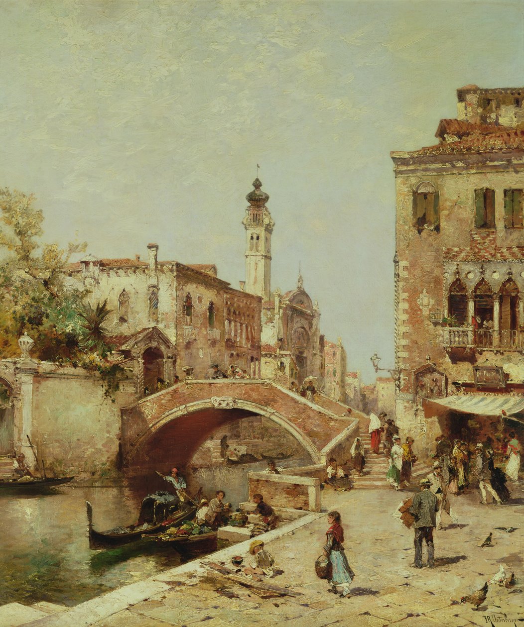 Santa Catarina-kanalen, Venedig af Franz Richard Unterberger