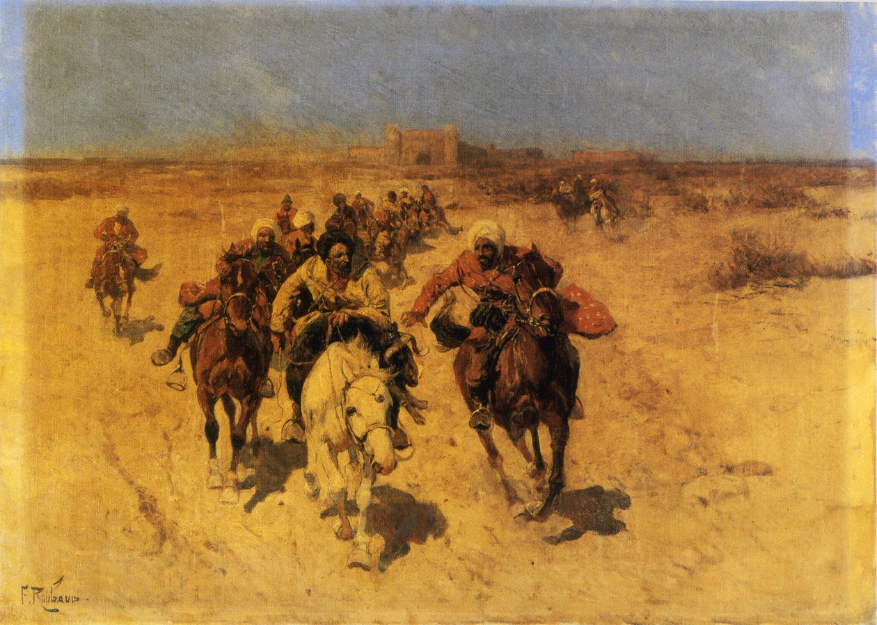 arabere til hest af Franz Roubard