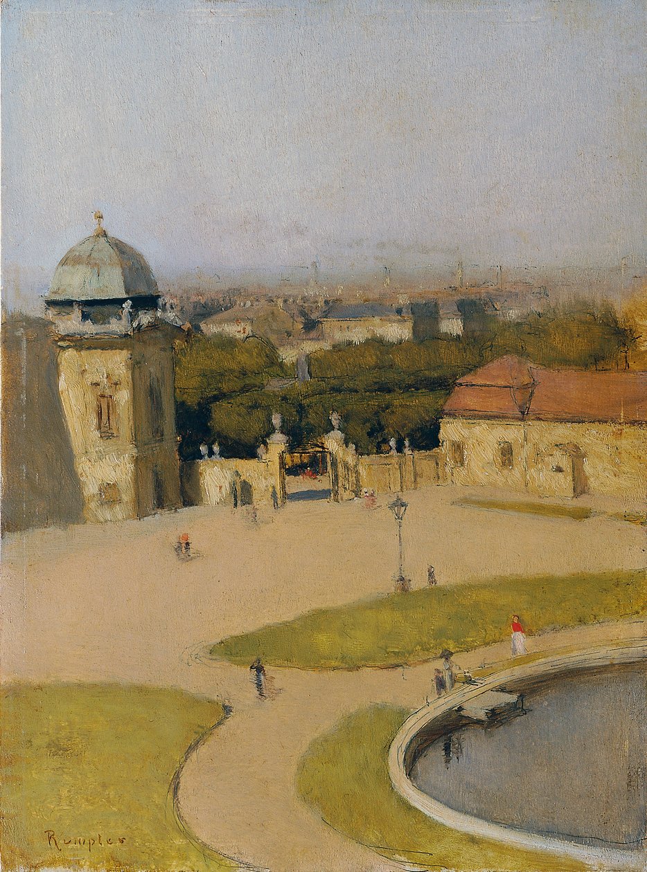 Udsigt over Upper Belvedere fra sydvest af Franz Rumpler