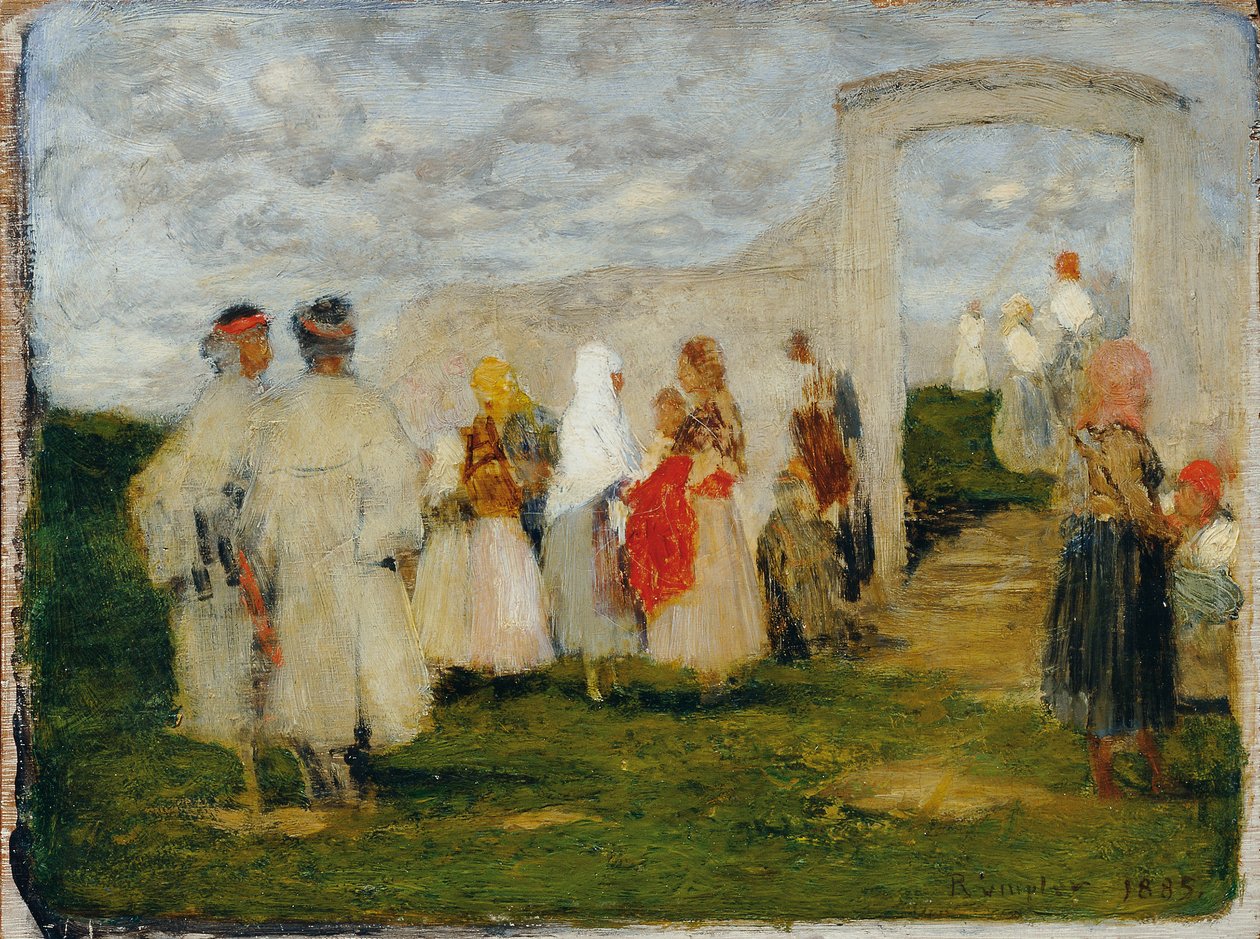 Går i kirke i Lundenburg af Franz Rumpler