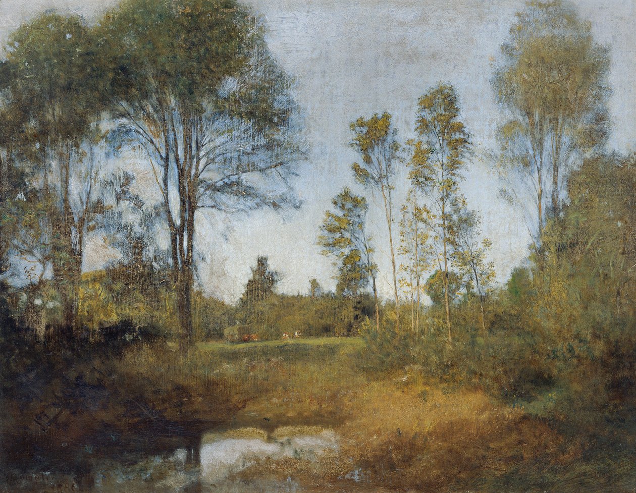 Landskab med en høvogn af Franz Rumpler