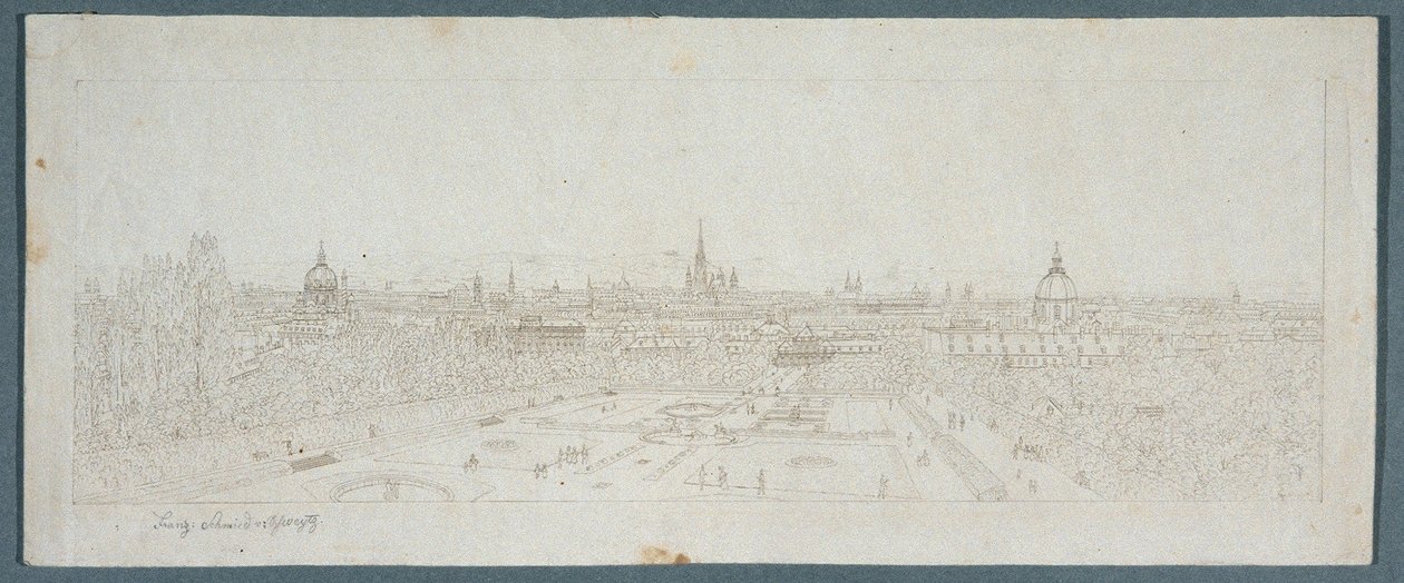 Udsigt over Wien fra Belvedere Palace af Franz Schmied