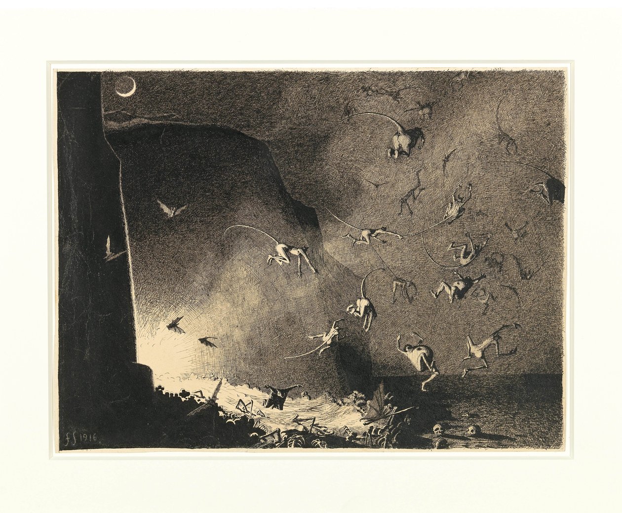Helvedes port, 1916. af Franz Sedlacek