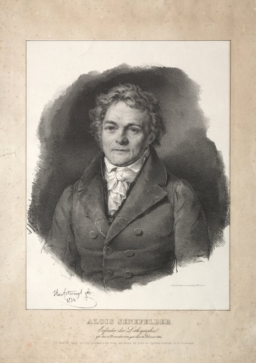Aloys Senefelder af Franz Seraph Hanfstaengl