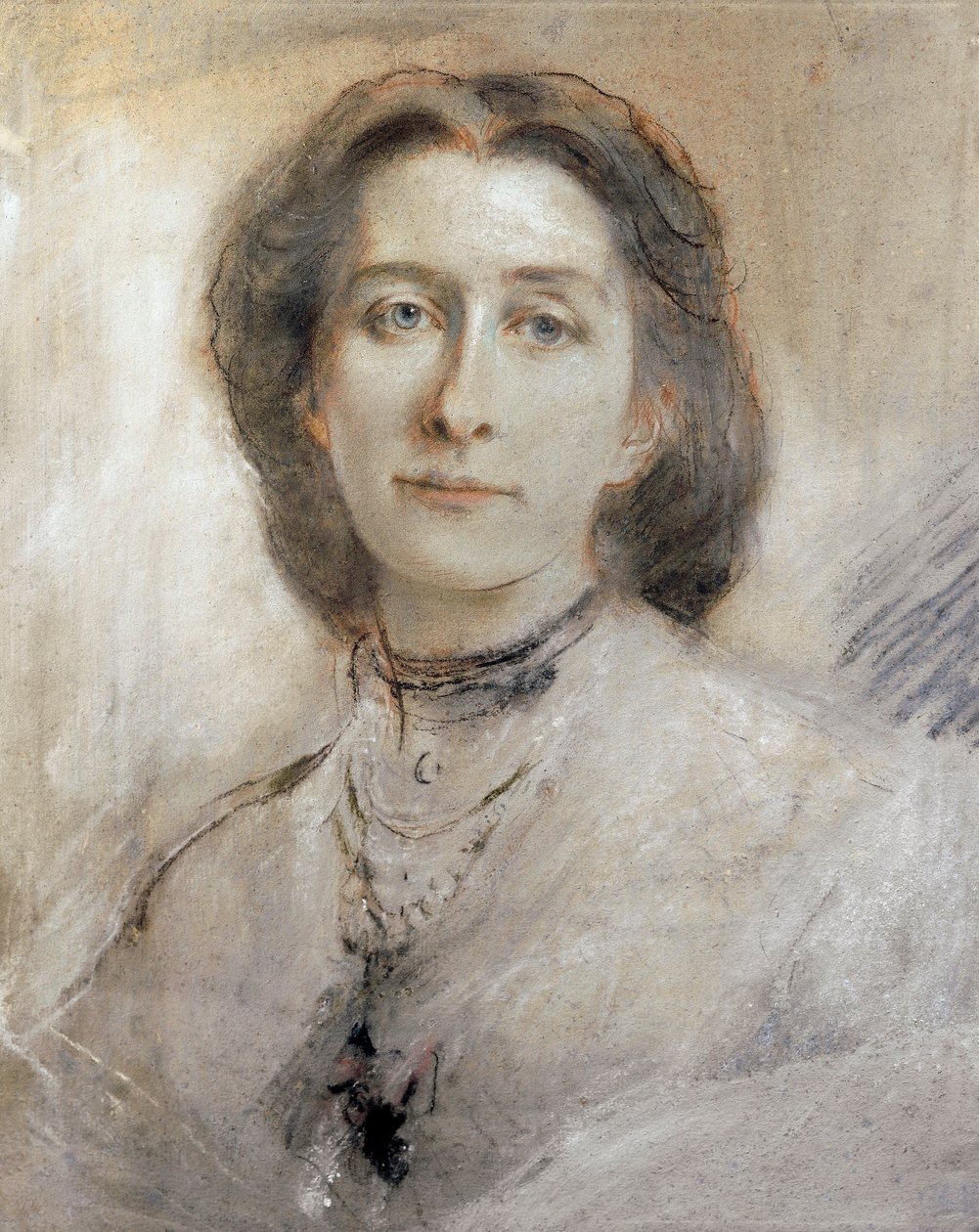 Tyskland, Portræt af Cosima Francesca Gaetana Wagner (1837 - 1930), datter af Franz Liszt og anden hustru til Richard Wagner af Franz Seraph von Lenbach