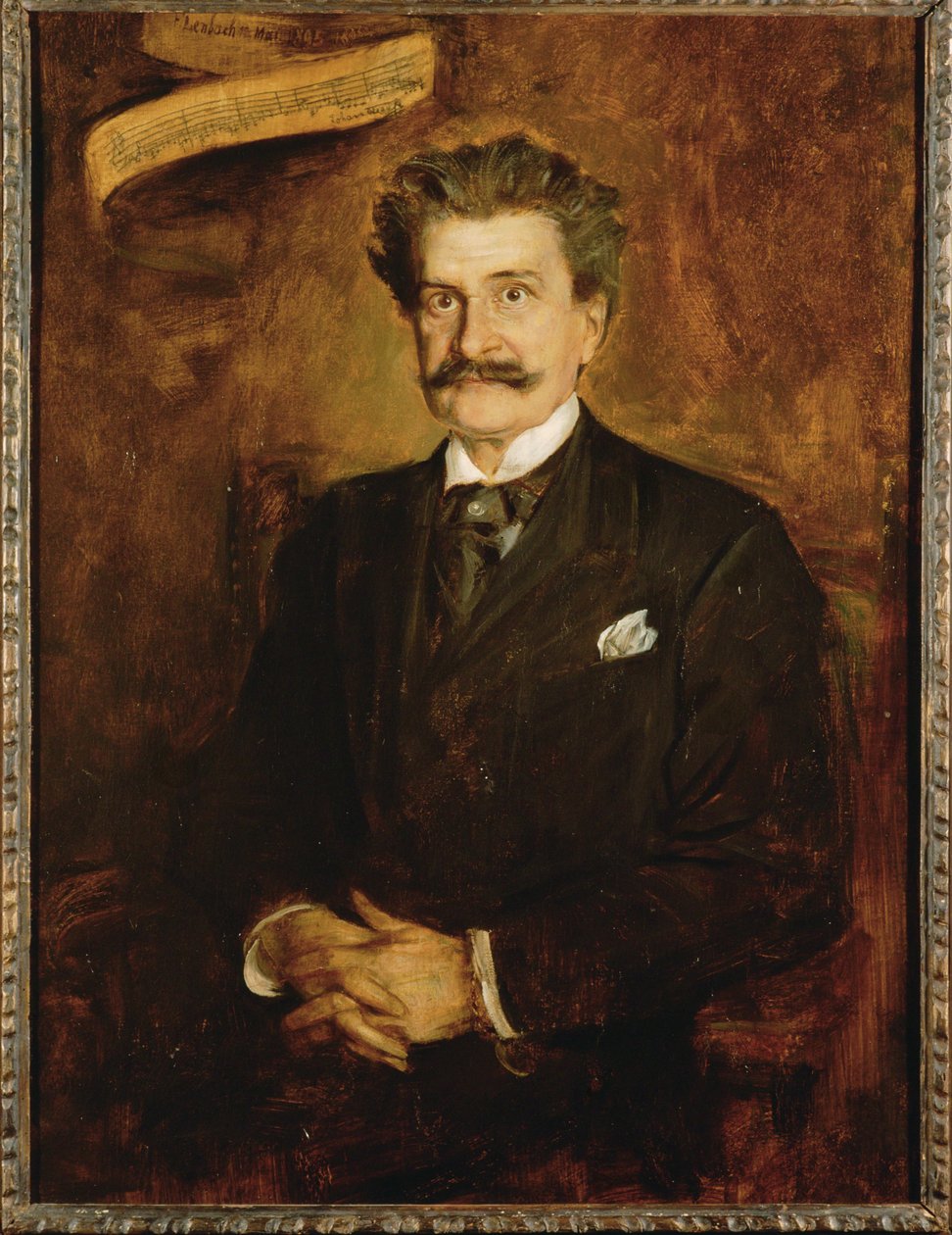 Johann Strauss søn ... (maleri på lærred) af Franz Seraph von Lenbach