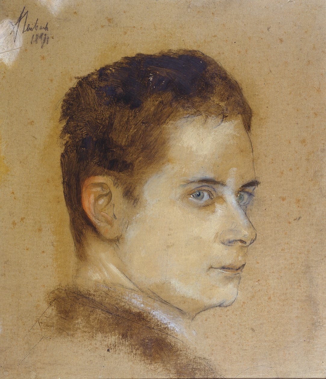 Maximilian Harden (1861-1927) (gouache og kridt på papir) af Franz Seraph von Lenbach