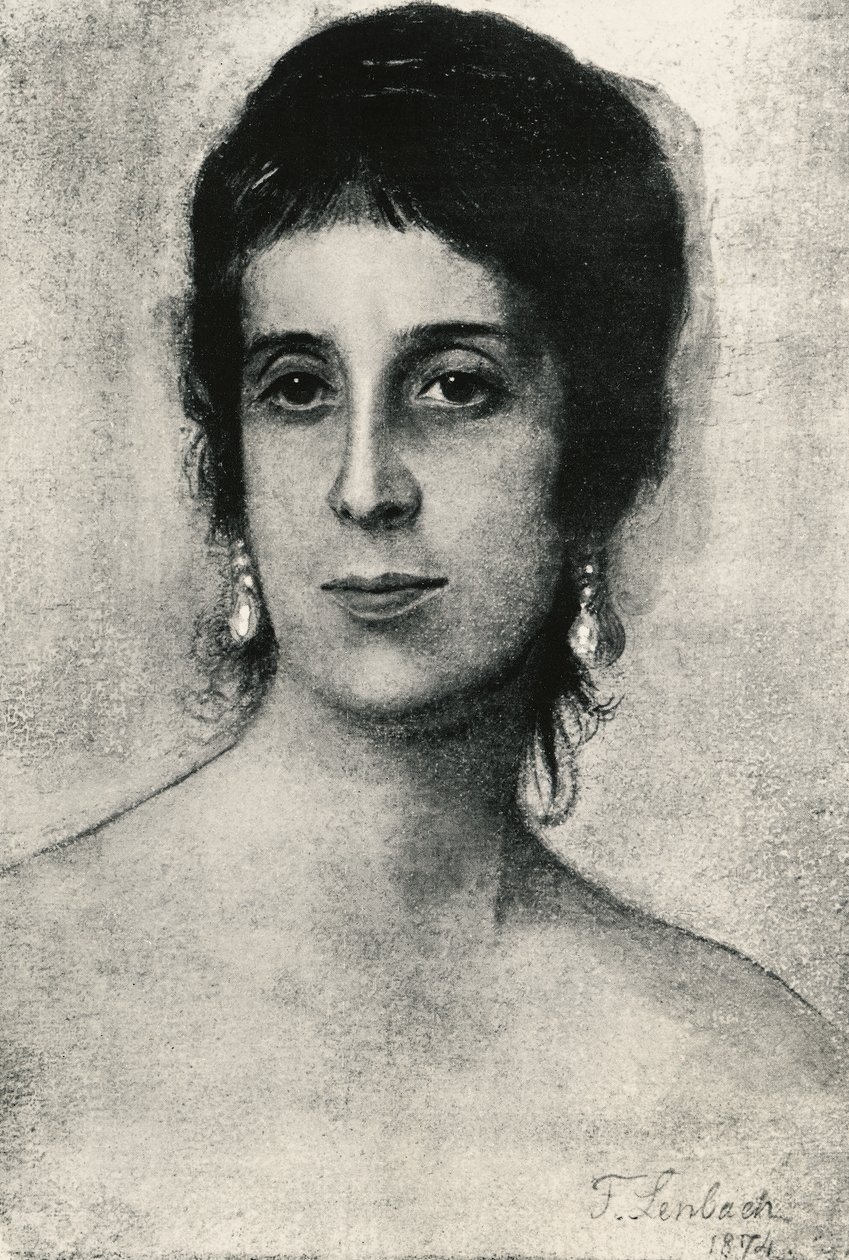 Portræt af Laura Acton (Napoli af Franz Seraph von Lenbach