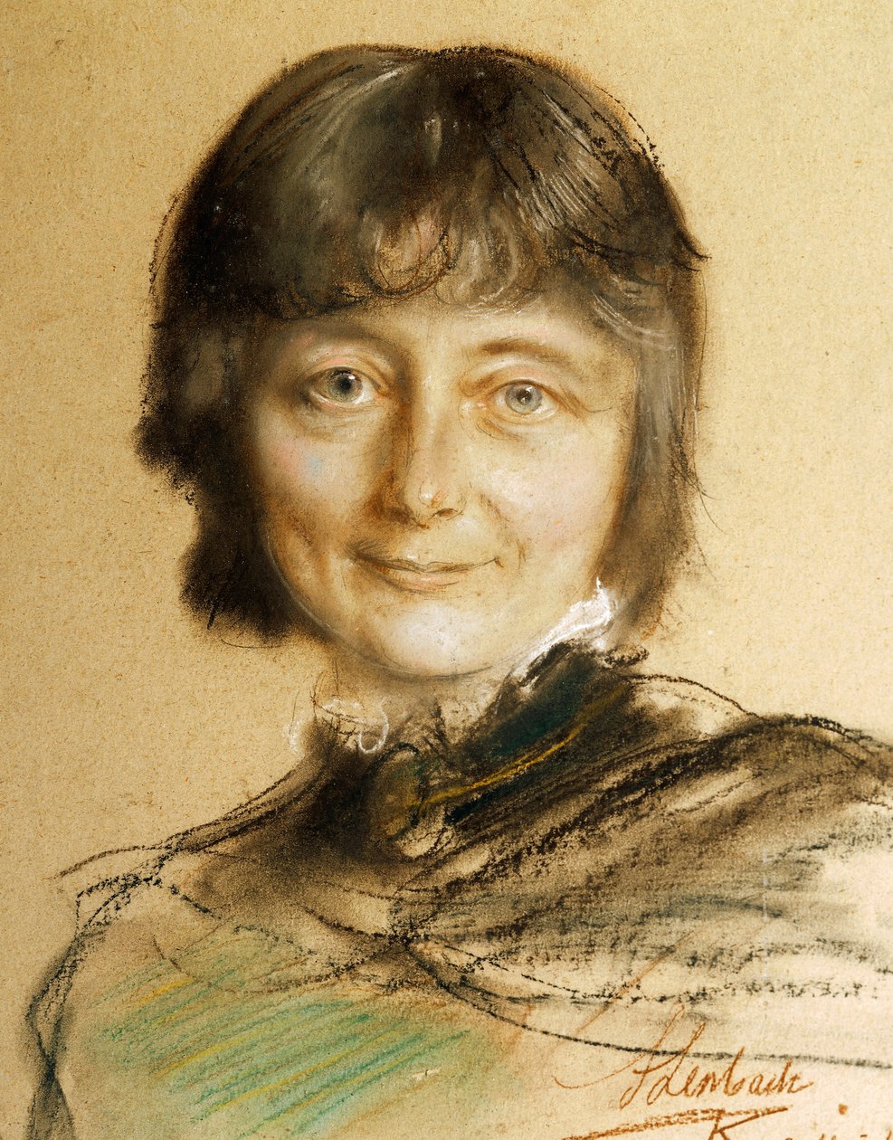 Portræt af Nina Hagerup (Bergen 1845-København af Franz Seraph von Lenbach