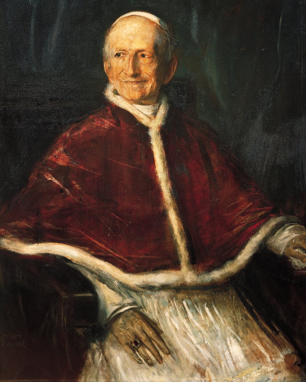 Portræt af Pave Leo XIII (Carpineto Romano af Franz Seraph von Lenbach