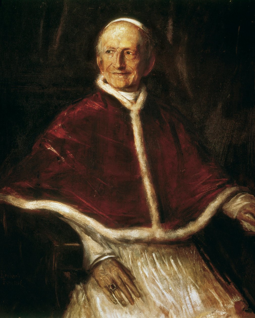 Portræt af pave Leo XIII af Franz Seraph von Lenbach