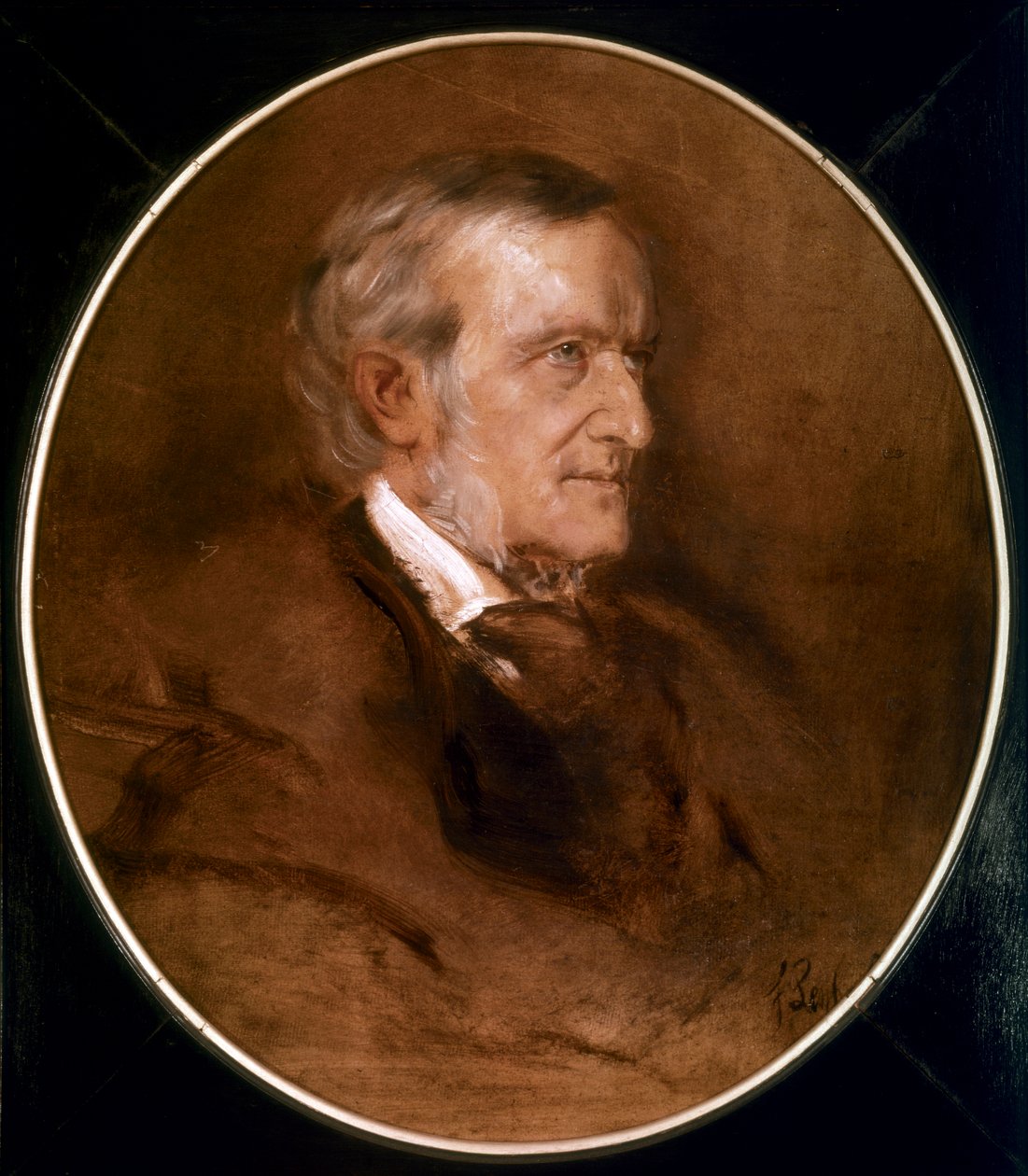 Portræt af Wilhelm Richard Wagner (oliemaleri) af Franz Seraph von Lenbach