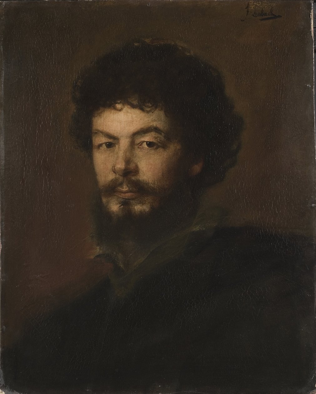 Portræt af arkitekten og billedhuggeren Lorenz Gedon (1844-1883), af Lenbach, Franz, von (1836-1904). Olie på pap. Mål: 59x47 cm. Nationalmuseum Stockholm af Franz Seraph von Lenbach