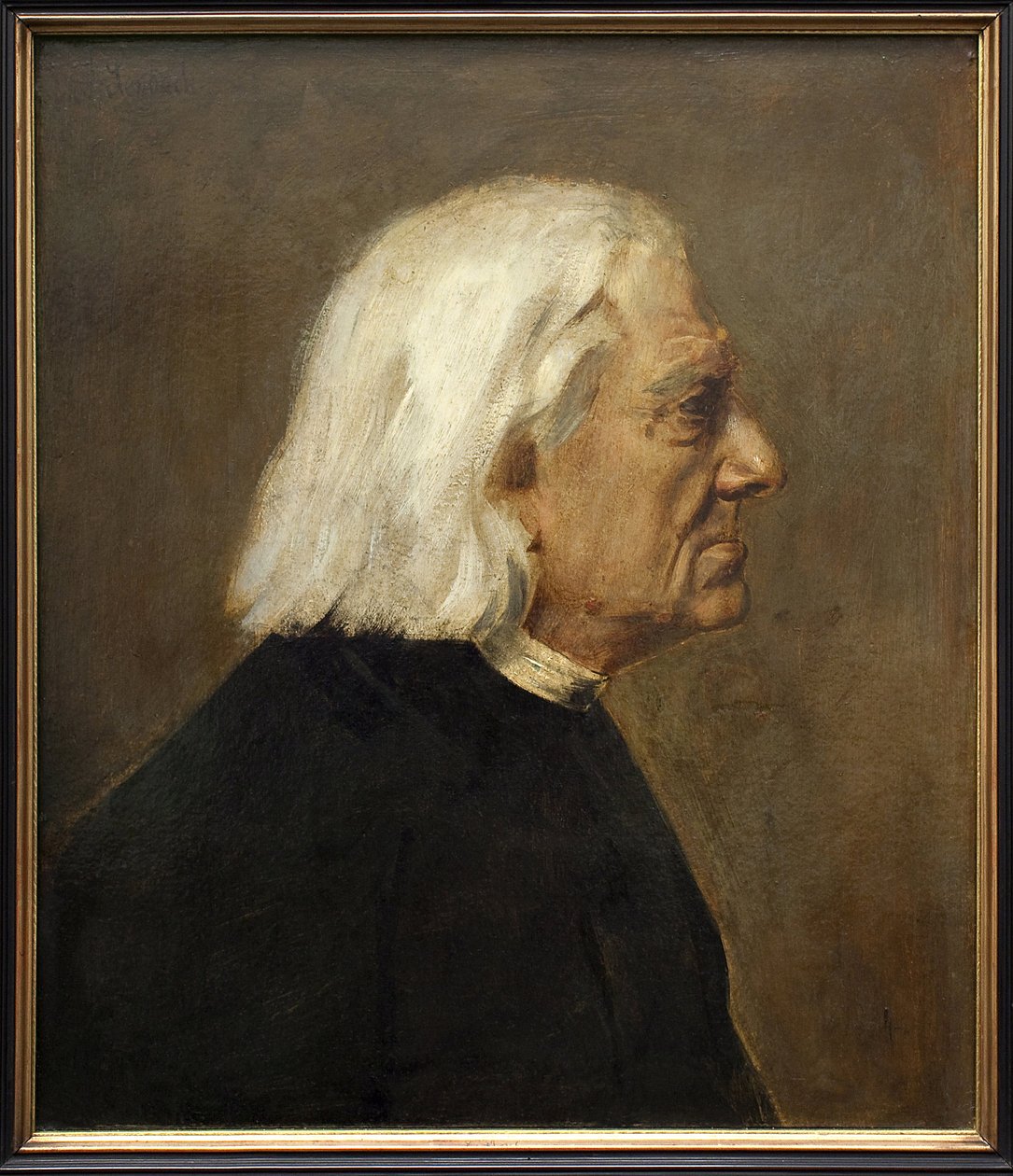 Komponisten Franz Liszt (1811-1886). Maleri af Franz von Lenbach (1836-1904), olie på lærred af Franz Seraph von Lenbach
