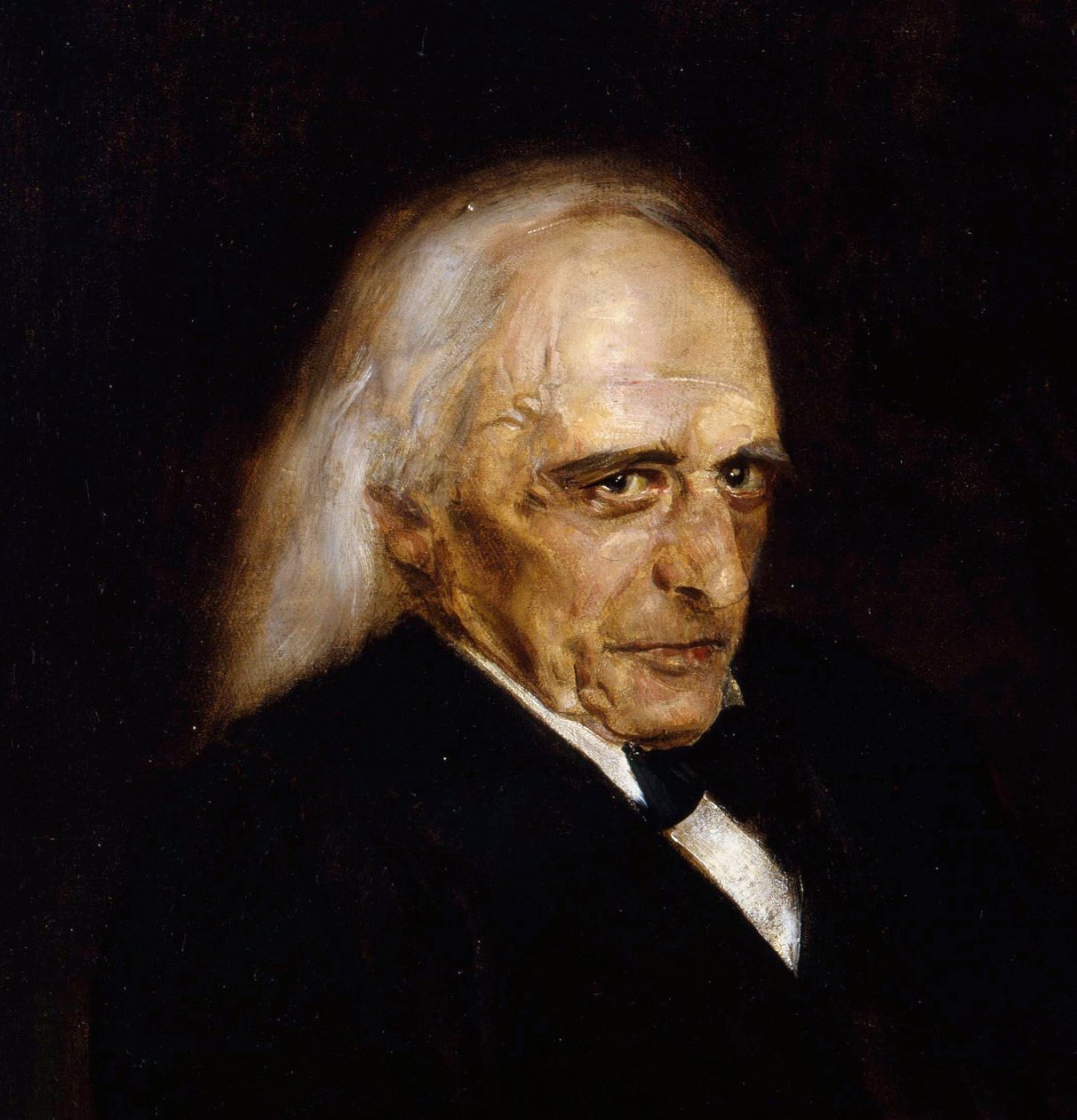Theodor Mommsen (1817 - 1903), tysk historiker - Portræt af Theodor Mommsen (1817-1903) Detalje af Lenbach, Franz, von (1836-1904) af Franz Seraph von Lenbach