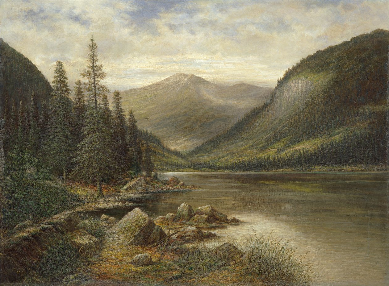 Erlaufsee med Bald Summit i baggrunden af Franz Stephan Paschinger