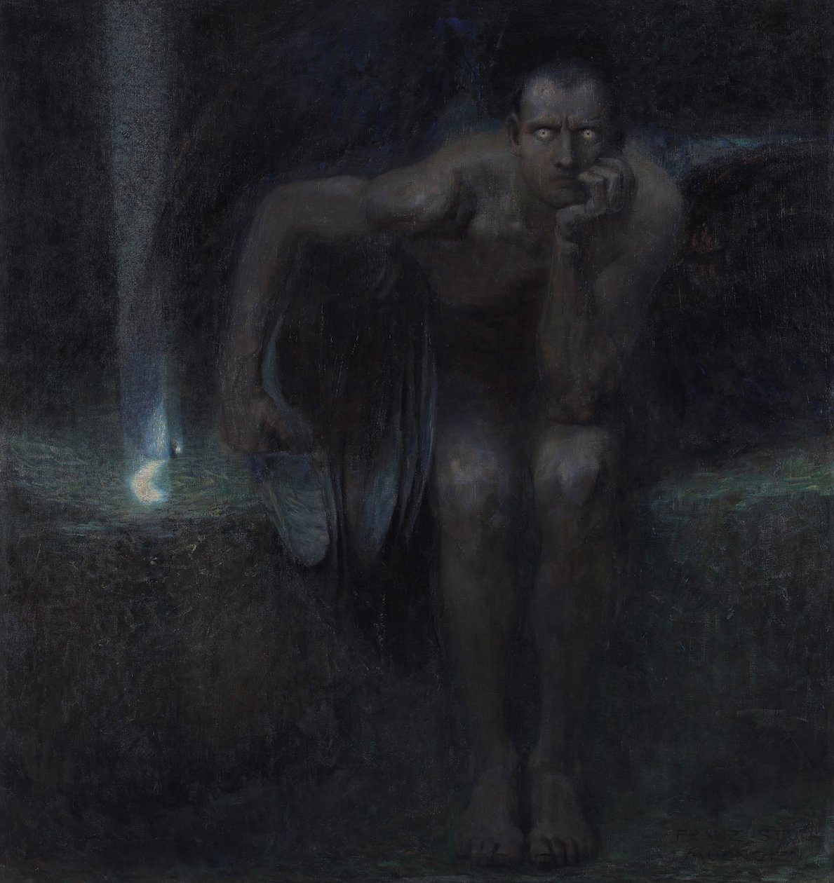 Lucifer, 1891. af Franz Stuck Ritter von