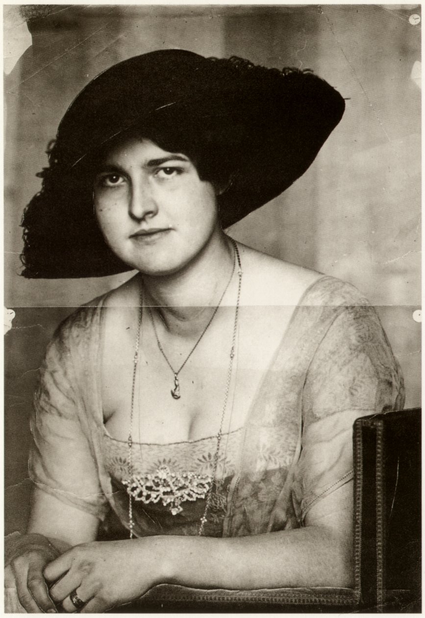 Mary med mørk hat, 1915. af Franz Stuck Ritter von