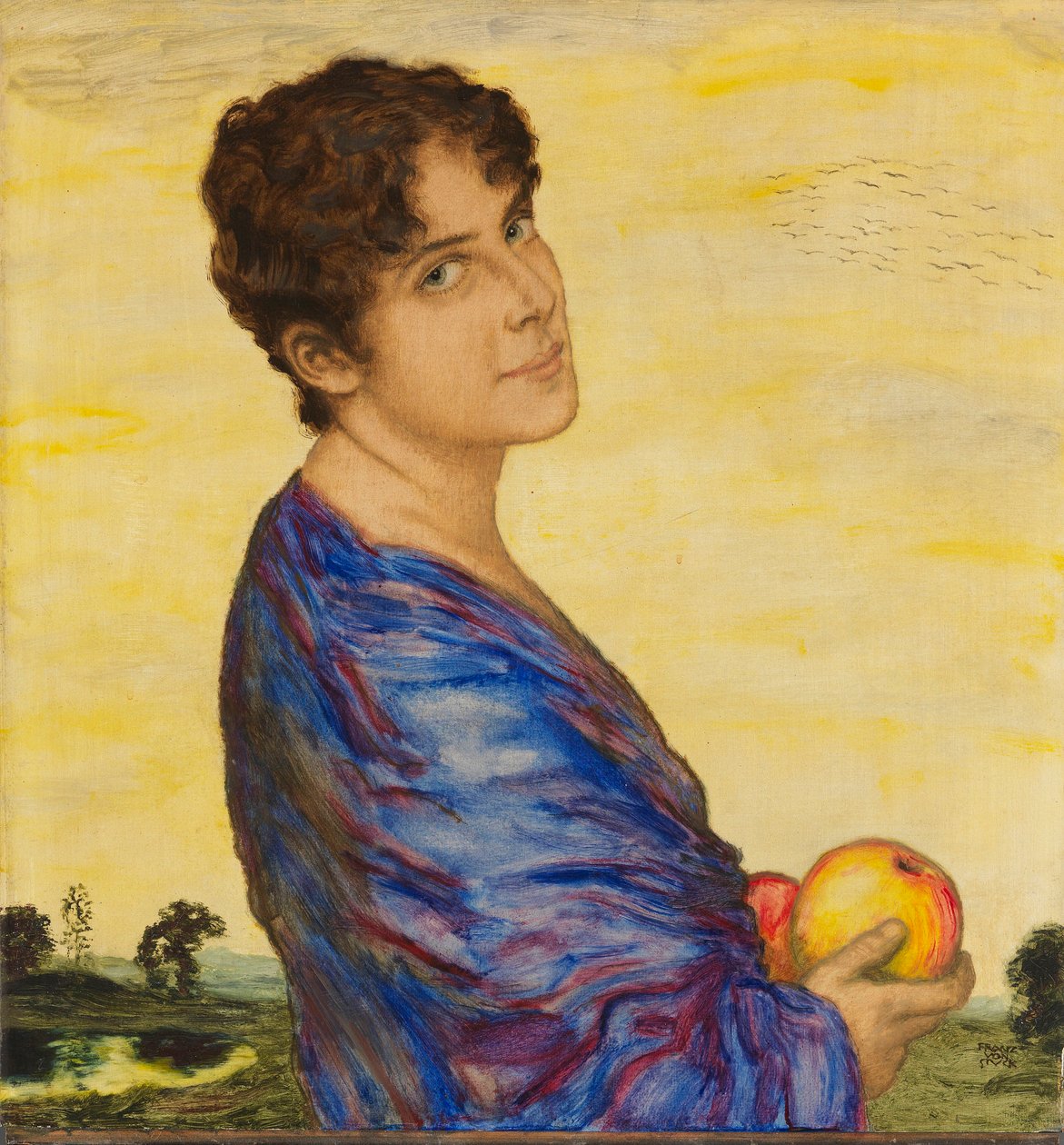 Portræt af kunstnerens hustru, ca. 1914. af Franz Stuck Ritter von