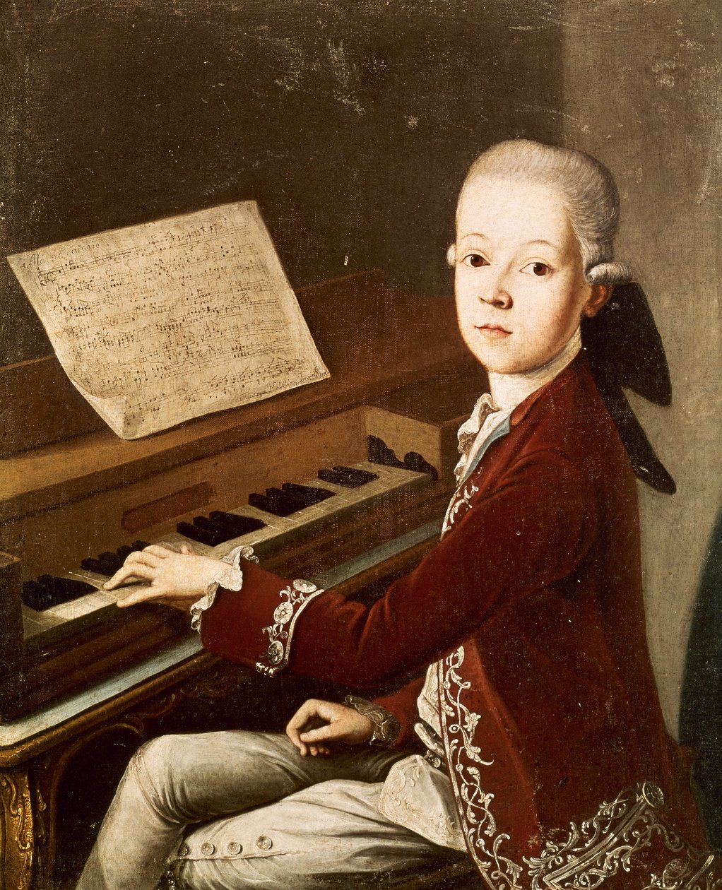 Wolfgang Amadeus Mozart, 1768 af Franz Thaddaus Helbling