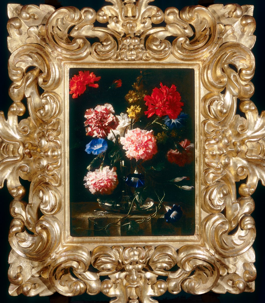 Stilleben med blomster i en glasvase af Franz Werner Tamm