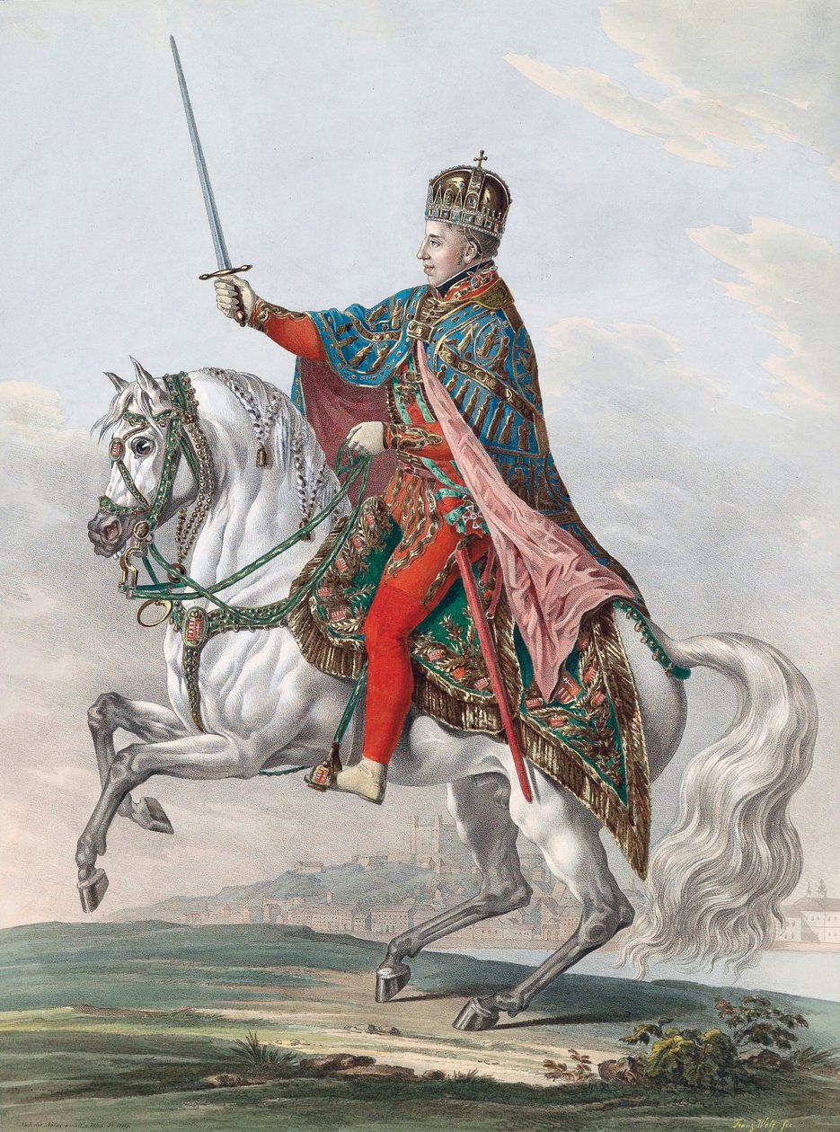 Kejser Ferdinand I af Østrig til hest af Franz Wolf