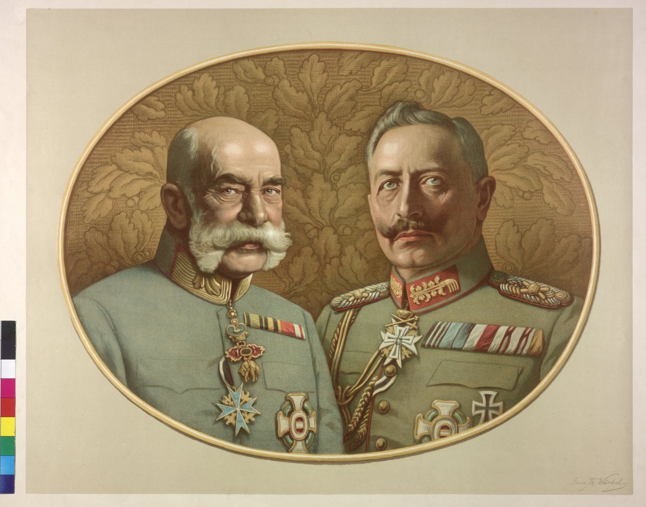 Kejser af Østrig og Vilhelm II Franz Joseph I af Franz Wurbel