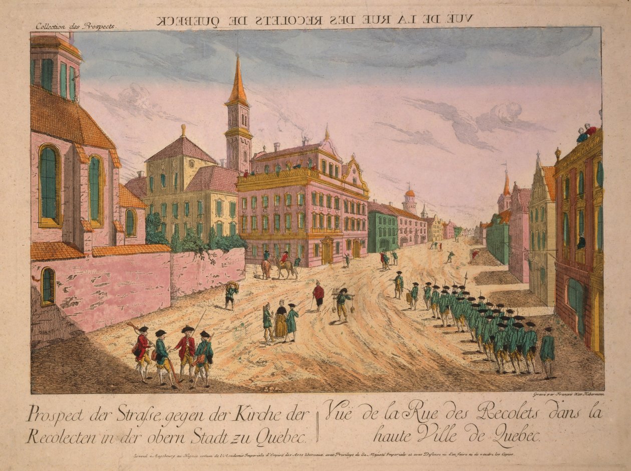 Vue de la Rue des Récollets de Quebec, udgivet ca. 1770
