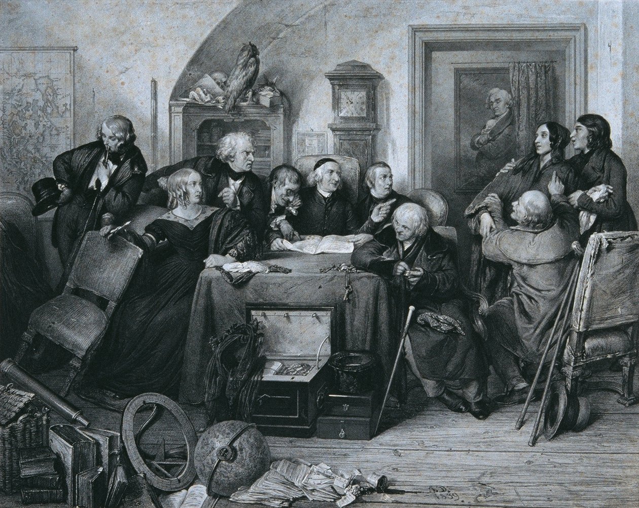 Åbningen af ​​testamentet af Franz Xaver Stöber