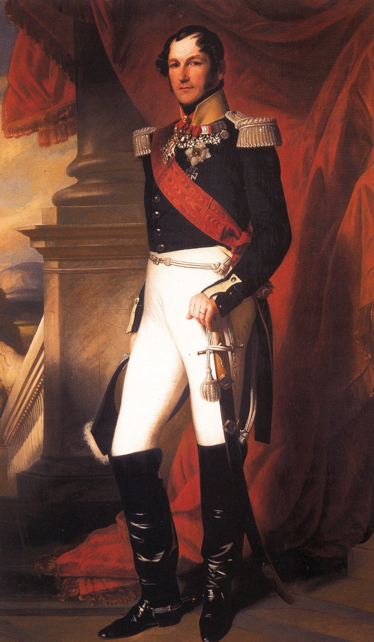 Hollandsk: Portræt af kong Leopold I i uniform Portræt af kong Leopold I i uniform af Franz Xaver Winterhalter