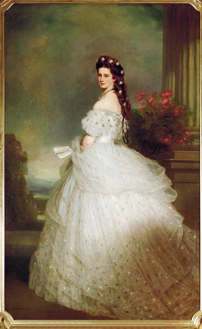 Kejserinde Elisabeth i stjernekjole (olie på lærred) af Franz Xaver Winterhalter