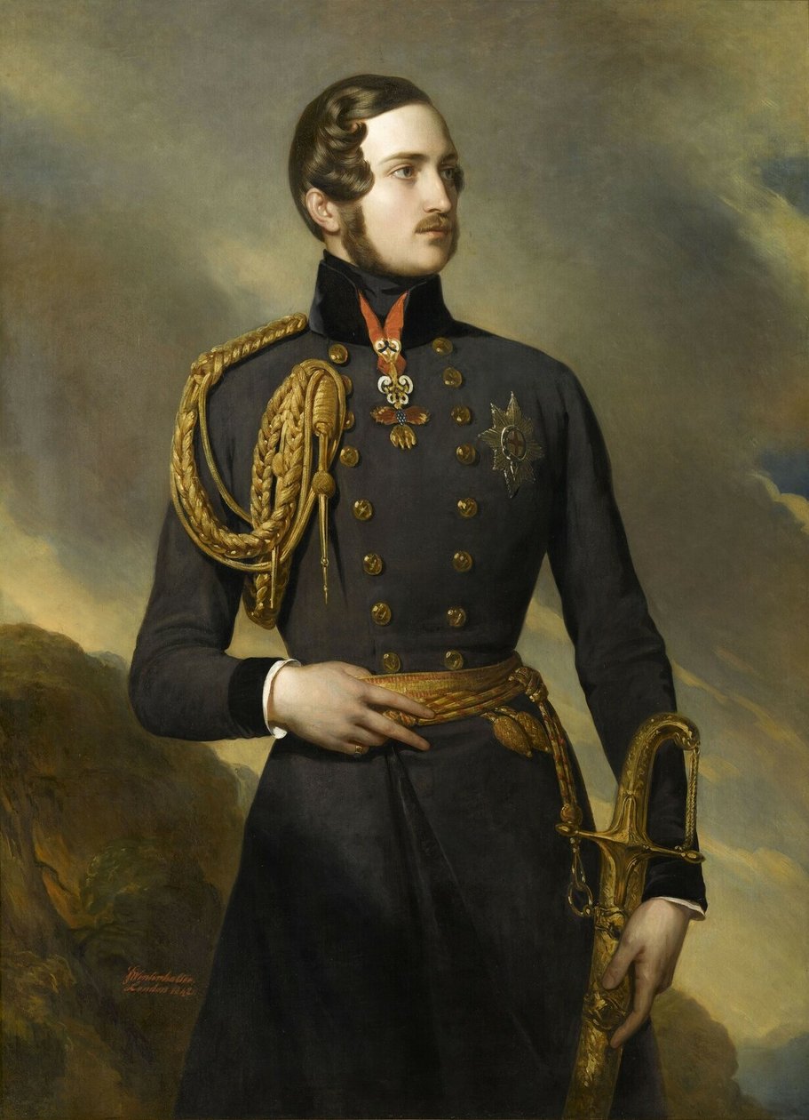 Fransk:  Albert de Saxe-Cobourg-Gotha, prinsgemal (1819-1861) Albert af Saxe-Coburg-Gotha, prinsgemal (1819-1861) af Franz Xaver Winterhalter