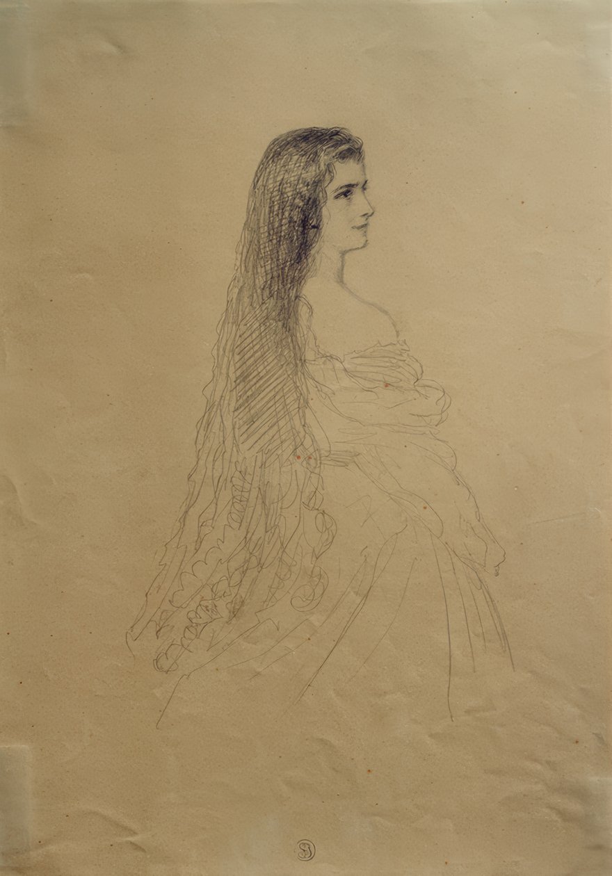 Kejserinde Elisabeth af Østrig af Franz Xaver Winterhalter