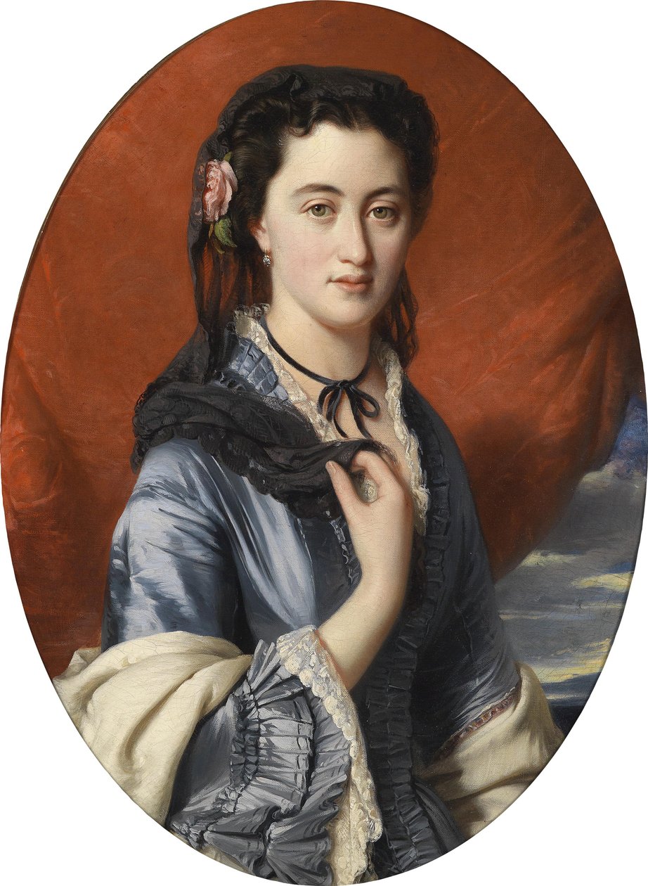 Grevinde Varvara Vasilievna Musina Pouchkina - Portræt af grevinde Varvara Musina-Pushkina (1832-1885) - Winterhalter, Franz Xavier (1805-1873) - 1864 - Olie på lærred - 81x60 - Privat samling af Franz Xaver Winterhalter