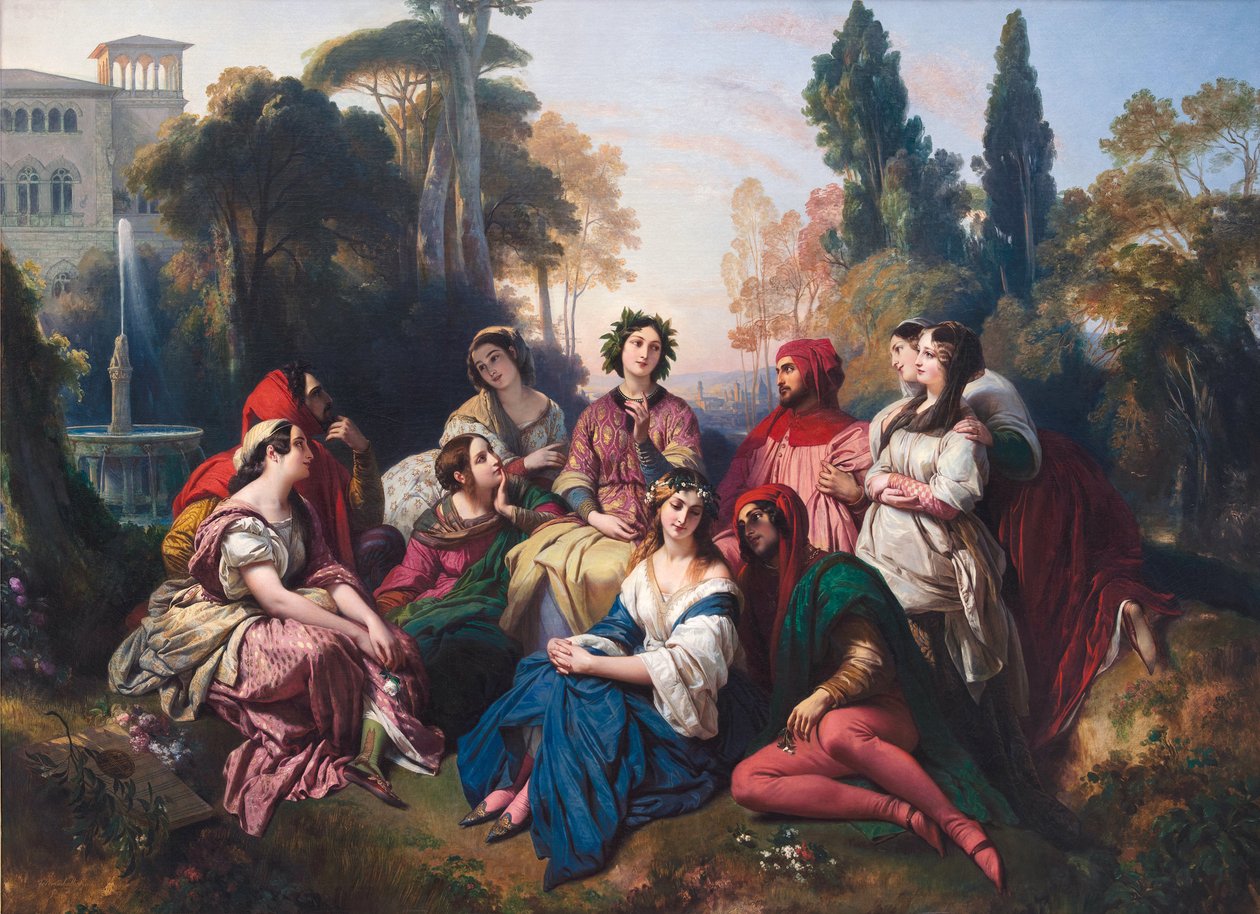 Decameron (Decameron). Komposition inspireret af samlingen af ​​noveller af Giovanni Boccaccio (Jean Boccace af Franz Xaver Winterhalter