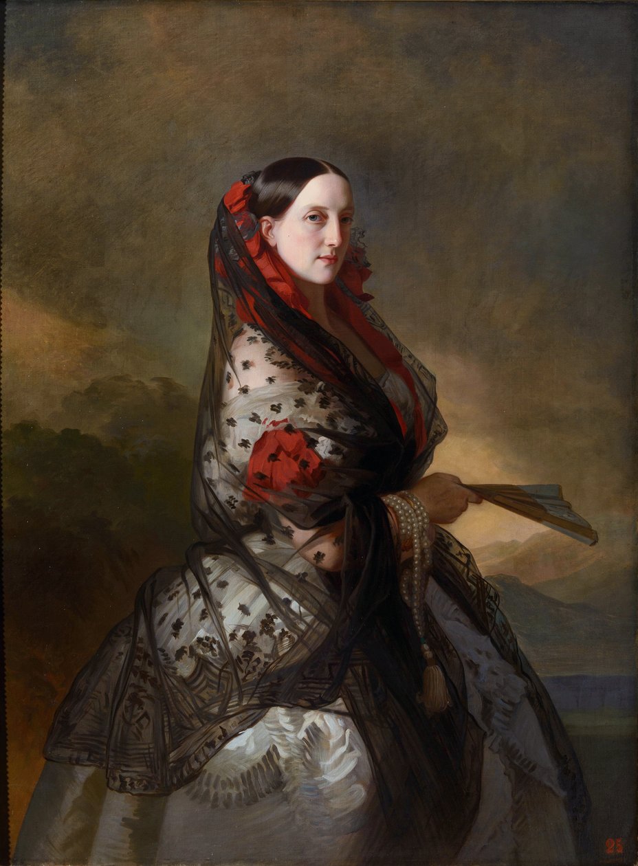 Marie Nikolaievna de Russie (1819-1876) - Storhertuginde Maria Nikolaevna af Rusland (1819-1876), hertuginde af Leuchtenberg par Winterhalter, Franz Xavier (1805-1873). Olie på lærred, ca 1856-1857, State A. Radishchev Art Museum, Saratov af Franz Xaver Winterhalter