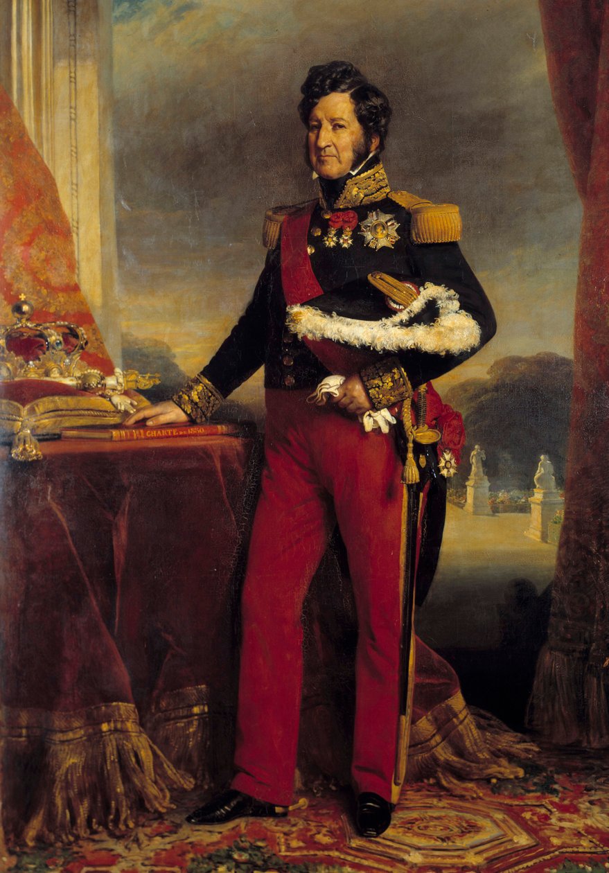 Portrait en pied de Louis Philippe 1er (1773-1850), konge af den franske hånd på charteret af 1830 Maleri af Franz Xaver Winterhalter (1806-1873) 1839 Søn. 2,6x1,9 m af Franz Xaver Winterhalter