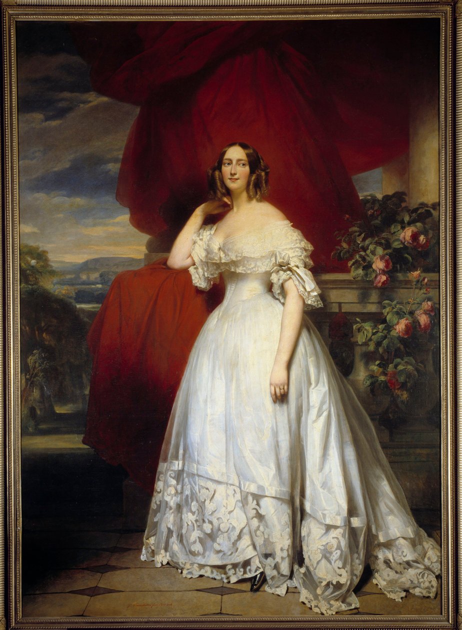 Portræt i foden af ​​søsteren til Marechal Berthier Maleri af Franz Xaver Winterhalter (1806-1873) (Ec. All.) 1830 Boissy Saint Leger. Slot Grosbois af Franz Xaver Winterhalter
