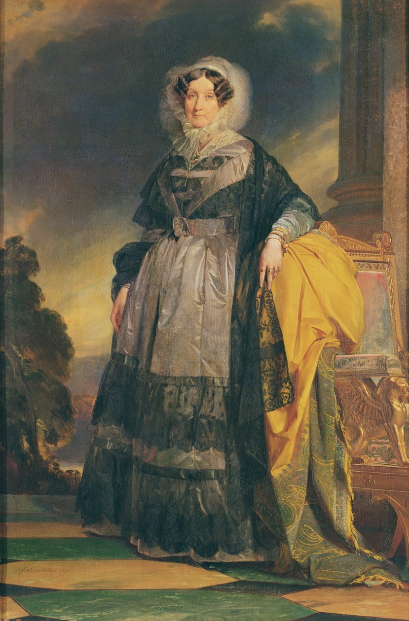 Portræt af Adelaide af Orléans (1777-1848), Mademoiselle de Chartres, kendt som Madame Adelaide af Franz Xaver Winterhalter